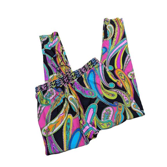 Trina Turk Women's Multi-Color Bold Garden Paisley Swim Cover up Lounge Pants S - Picture 3 of 4